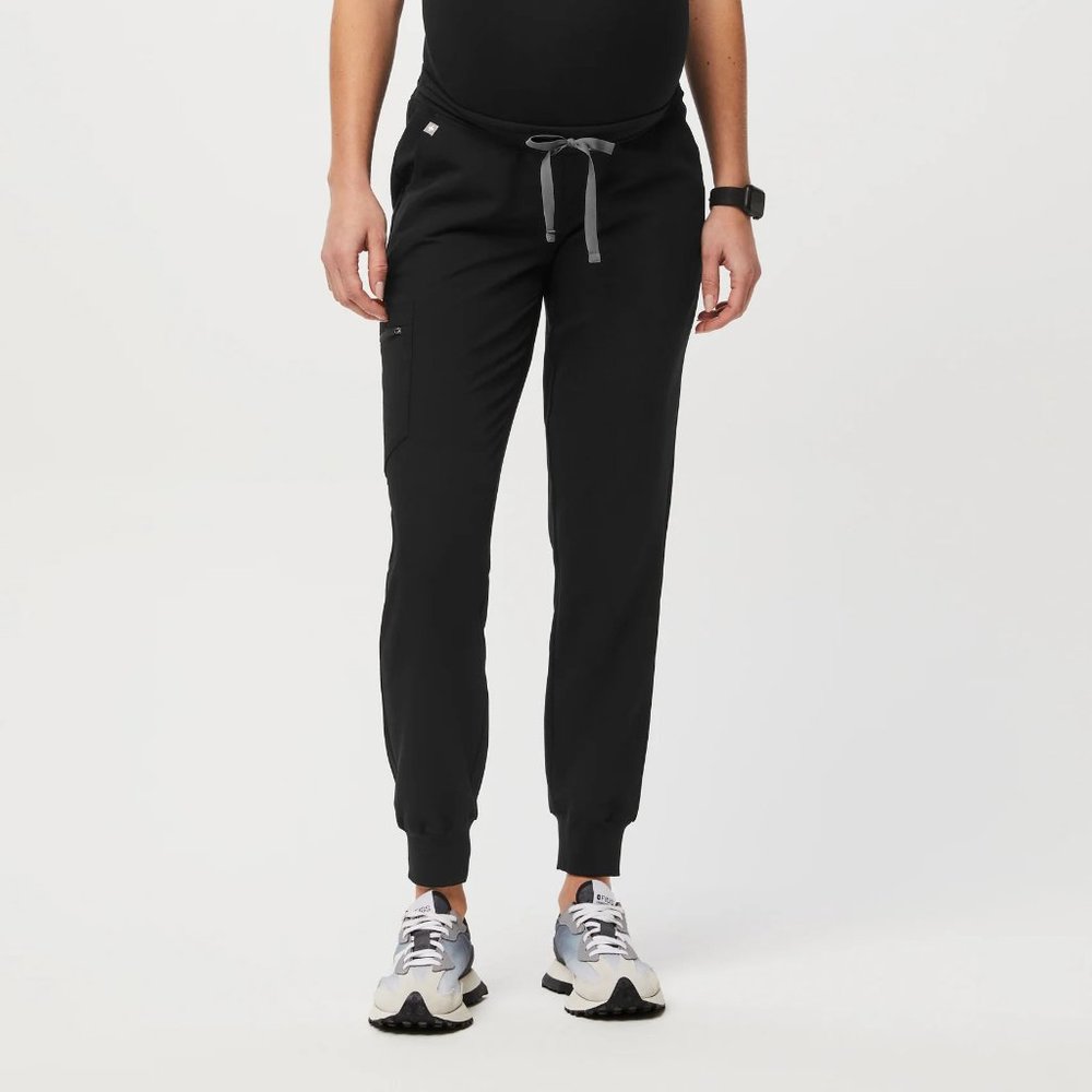 FIGS Maternity Zamora Jogger Scrub Pants Black Size M